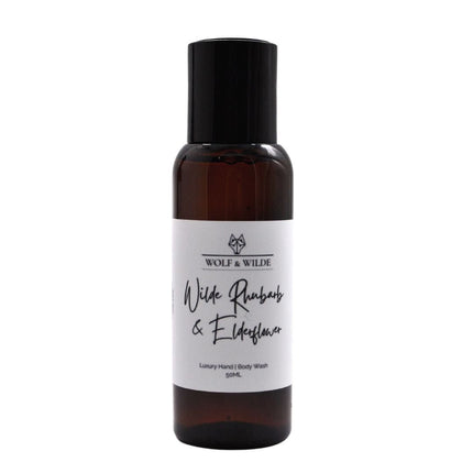 Wilde Rhubarb & Elderflower Travel Size Luxury Hand & Body Wash 50ML