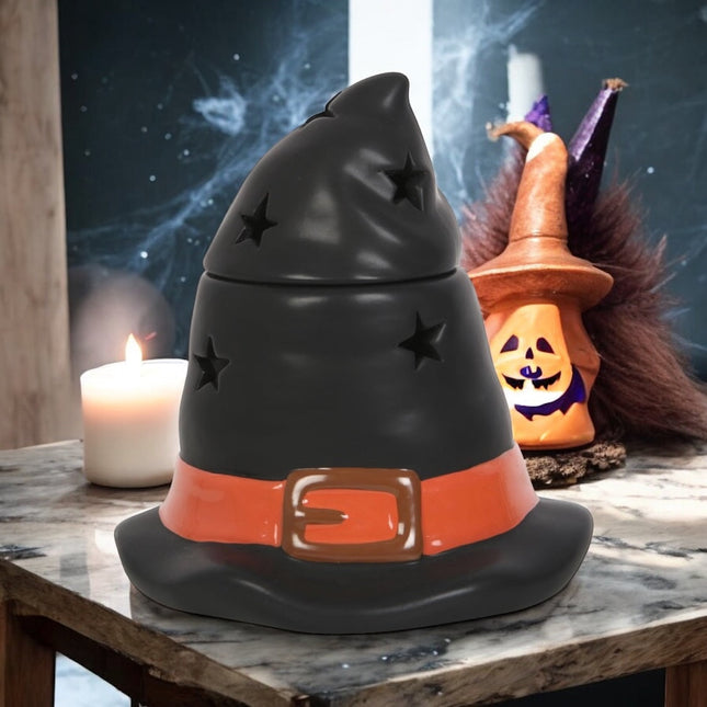 Halloween Witch Wizard Hat Wax Melt and Essential Oil Warmer-0
